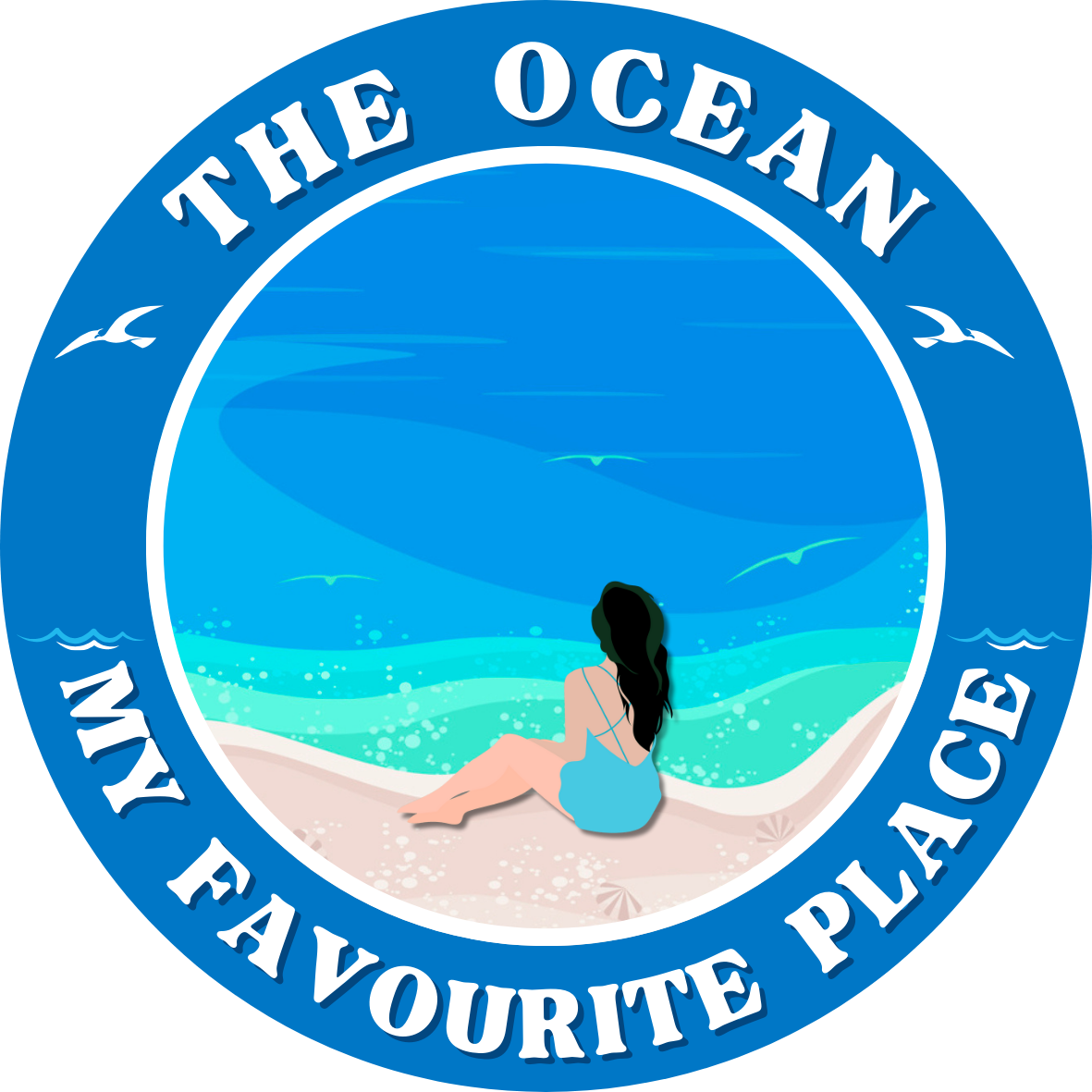 Car Window Sticker - The Ocean My Favourite Place