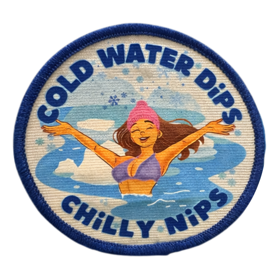 Cold Water Dips, Chilly Nips Sew On Patch