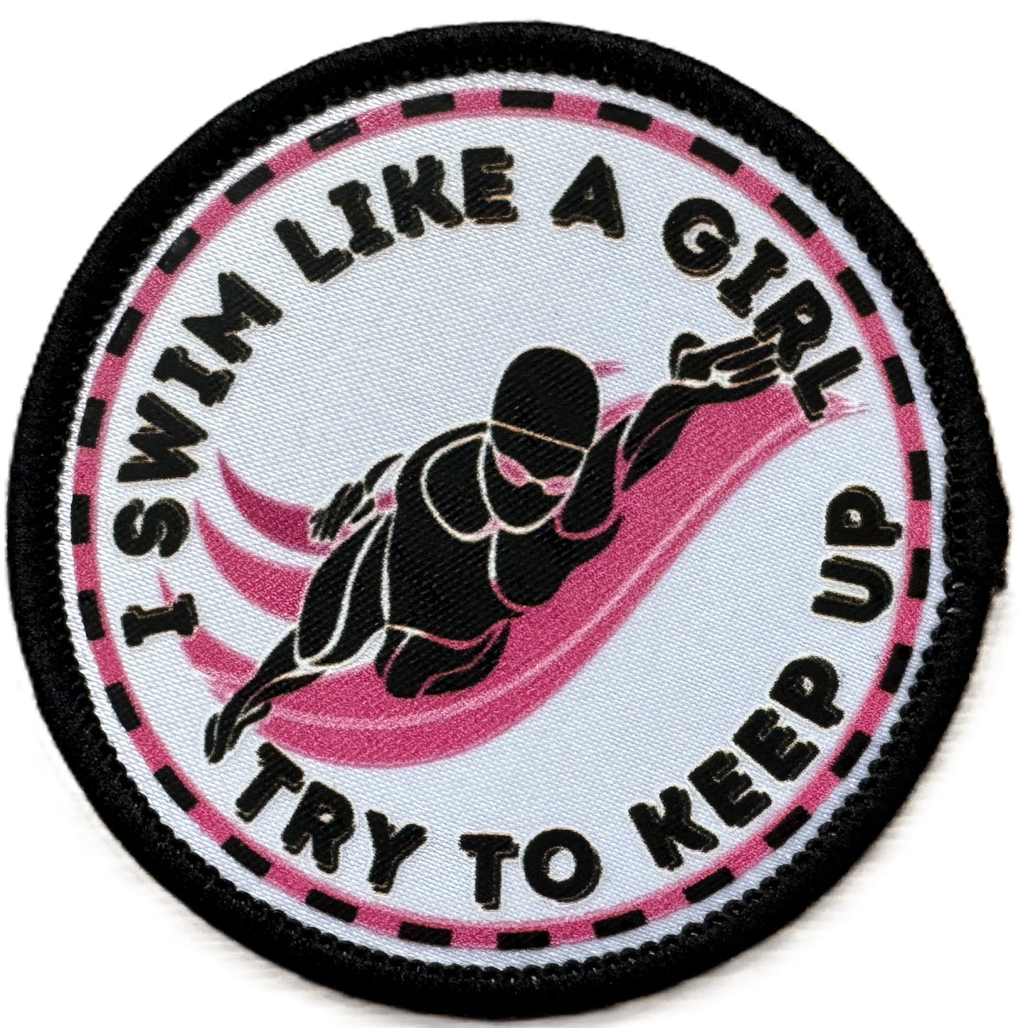 Swim Like A Girl Sew On Patch