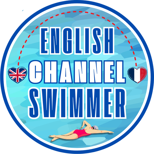 English Channel Swimmer Car Window Sticker