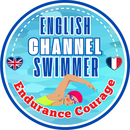 English Channel Swimmer Car Window Sticker