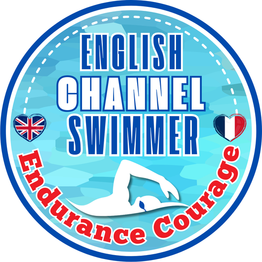 English Channel Swimmer Car Window Sticker