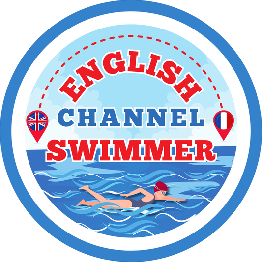 English Channel Swimmer Car Window Sticker