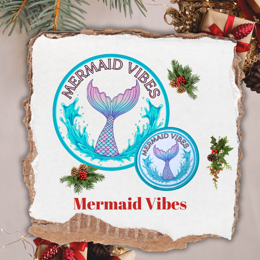 Mermaid Vibes Patch & Sticker Bundle