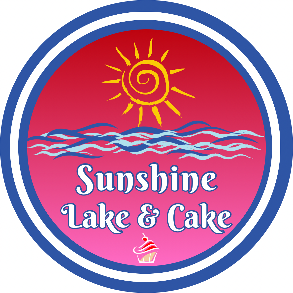 Car Window Sticker - Sunshine, Lake & Cake