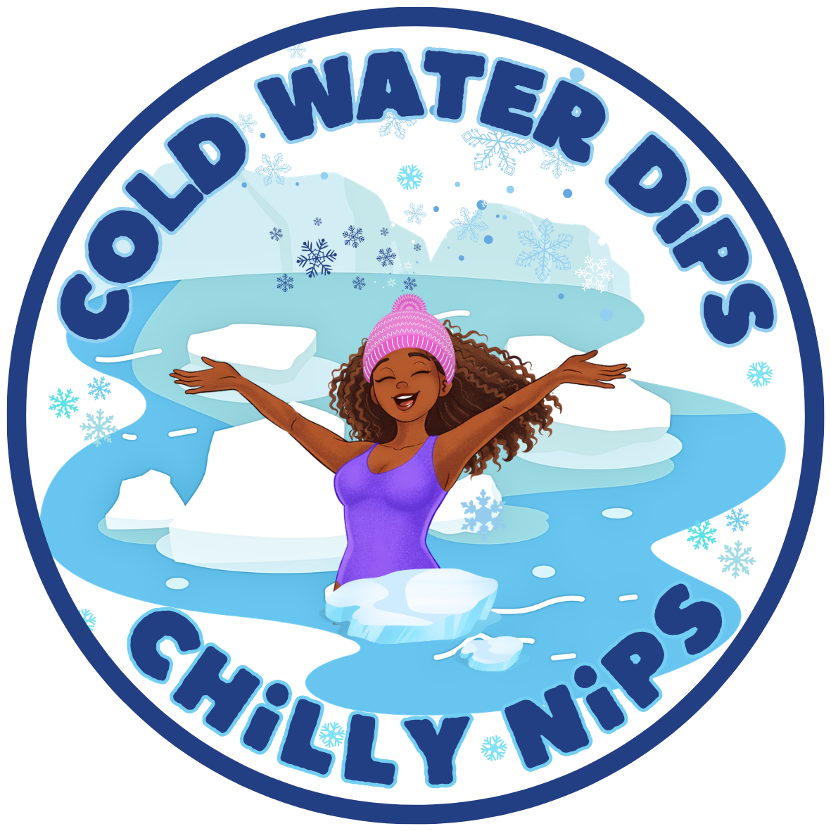 Cold Water Dips, Chilly Nips Sew On Patch
