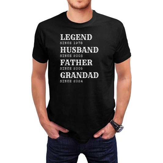 Father's Day T-Shirt - Black and White