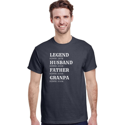 Father's Day T-Shirt - Grey and White