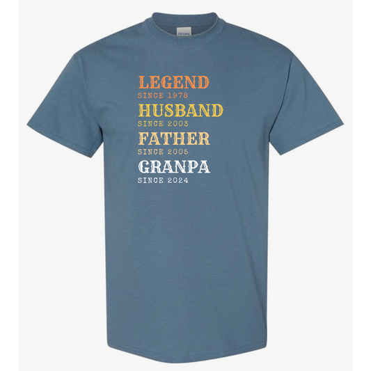 Father's Day T-Shirt - Light Denim Blue