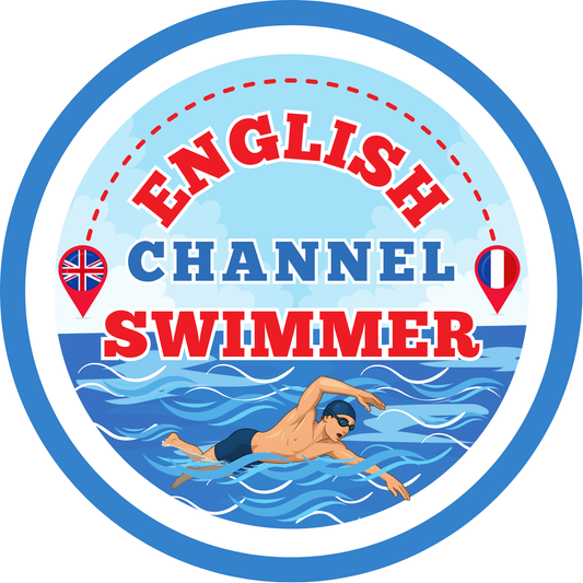 English Channel Swimmer Car Window Sticker