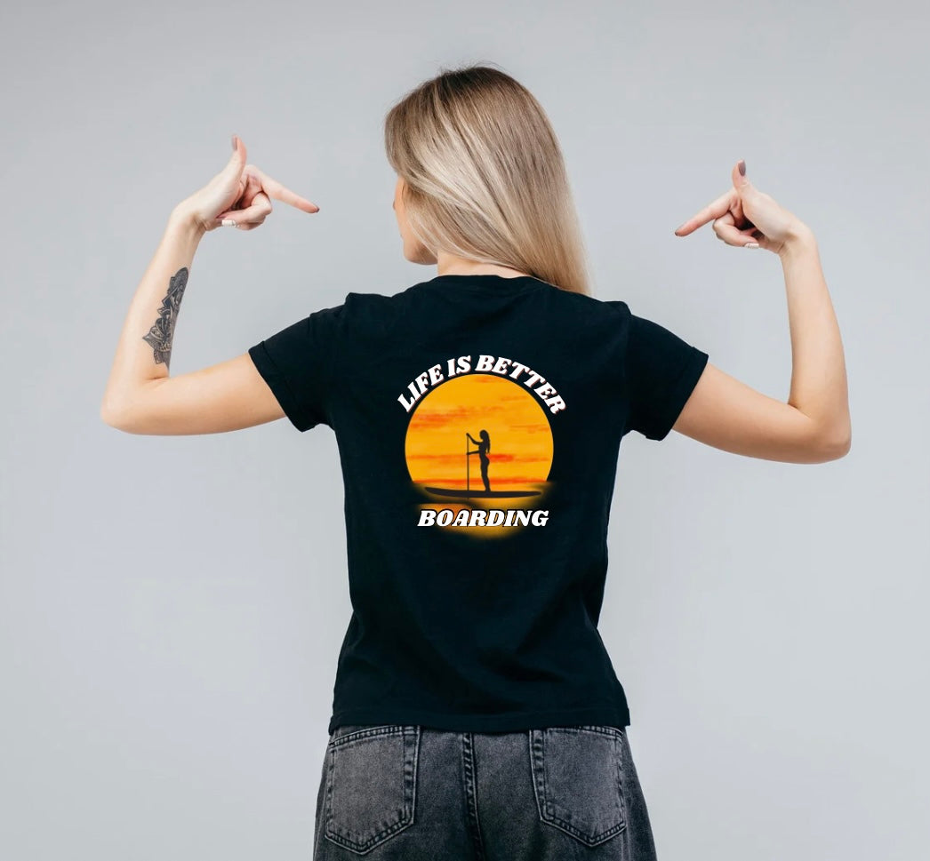 Life Is Better Boarding Silhouette T-Shirt