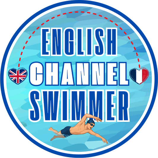 English Channel Swimmer Car Window Sticker