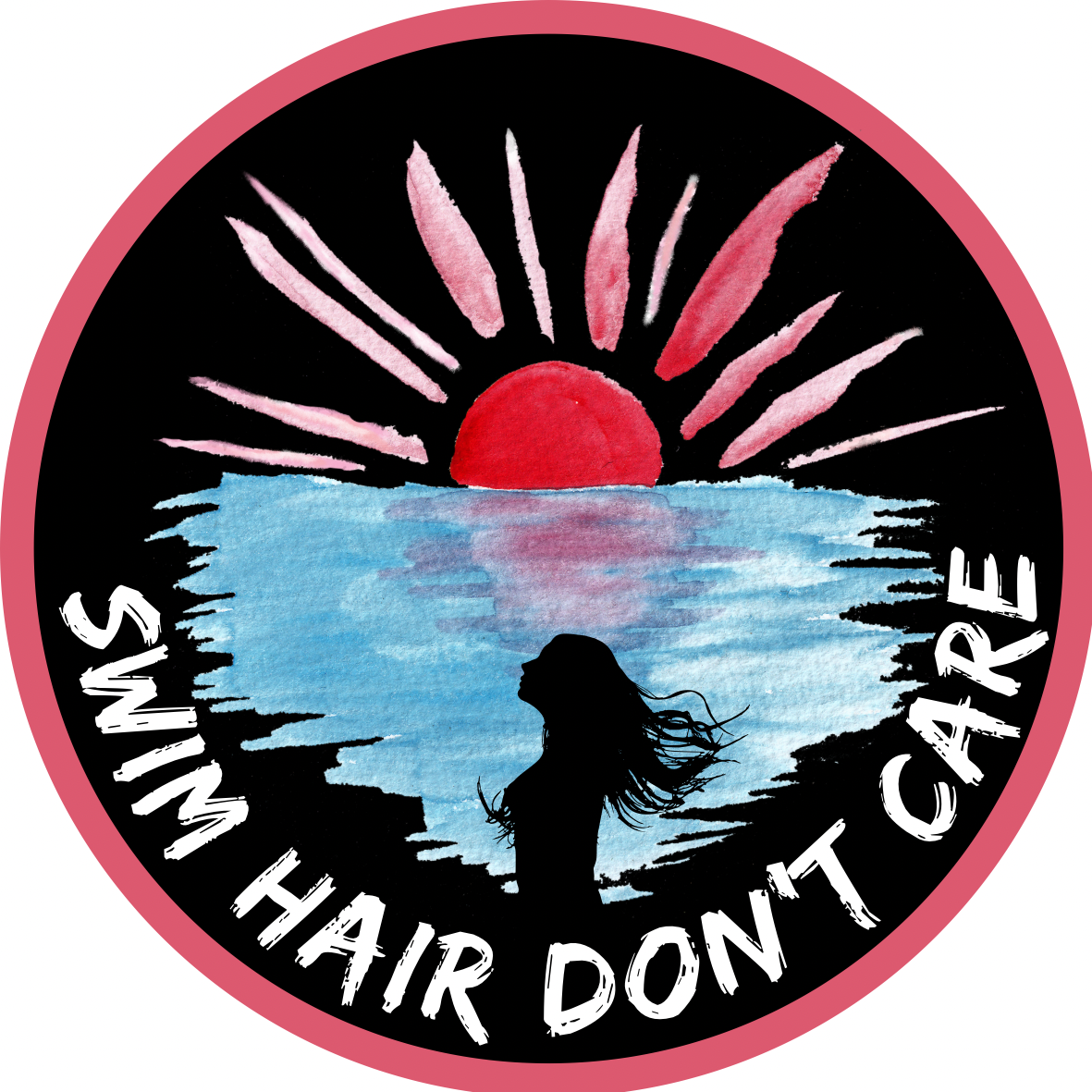 Car Window Sticker - Swim Hair Don't Care