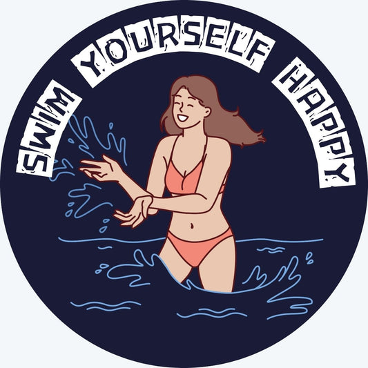 Car Window Sticker - Swim Yourself Happy