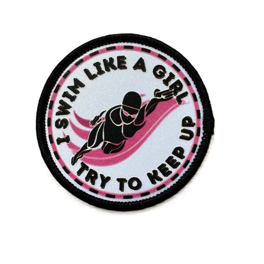 Swim Like A Girl Sew On Patch