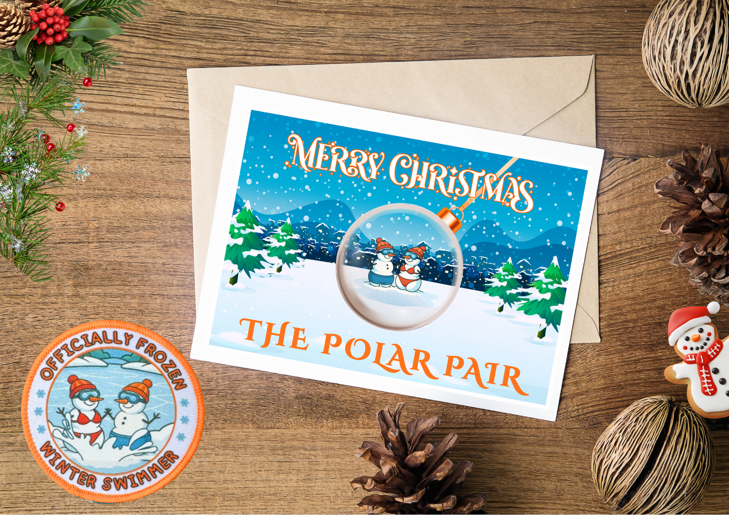 Christmas Gift Patch & Card - The Polar Pair